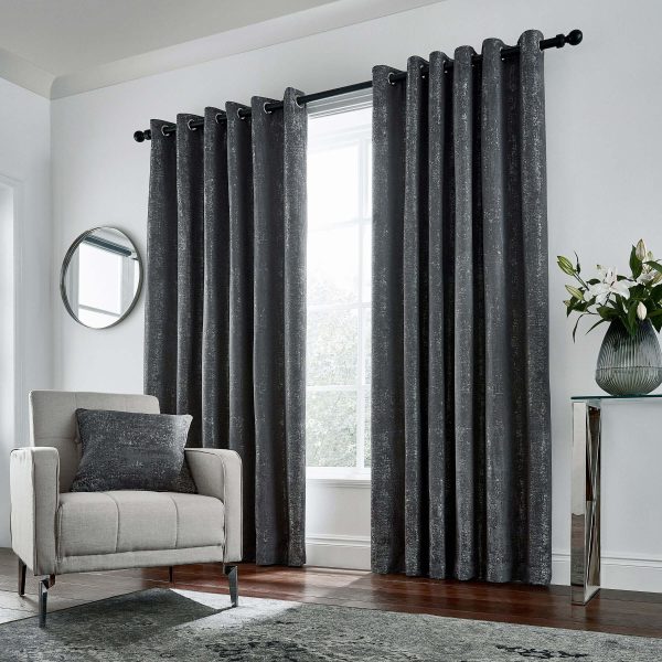 Helena Springfield Roma Lined Curtains 90 x 90 Gun Metal | Bed Sava