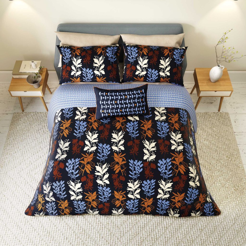Helena Springfield Simply Scandi Frey Super Kingsize Duvet Cover Set, Periwinkle Blues