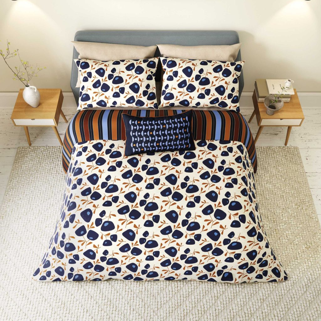 Helena Springfield Simply Scandi Jax Single Duvet Cover Set, Periwinkle Blues