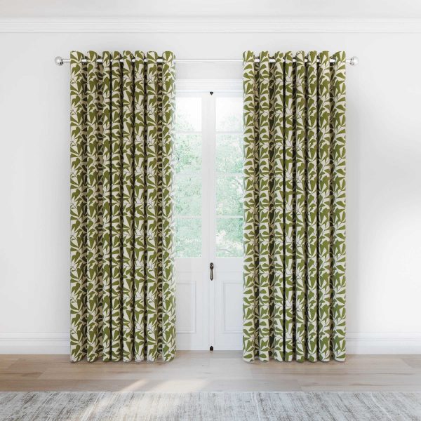 Helena Springfield Simply Scandi Leni Lined Curtains 66 x 72 Green | Bed Sava