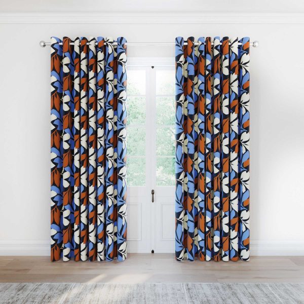 Helena Springfield Simply Scandi Otto Lined Curtains 66 x 90 Blue | Bed Sava