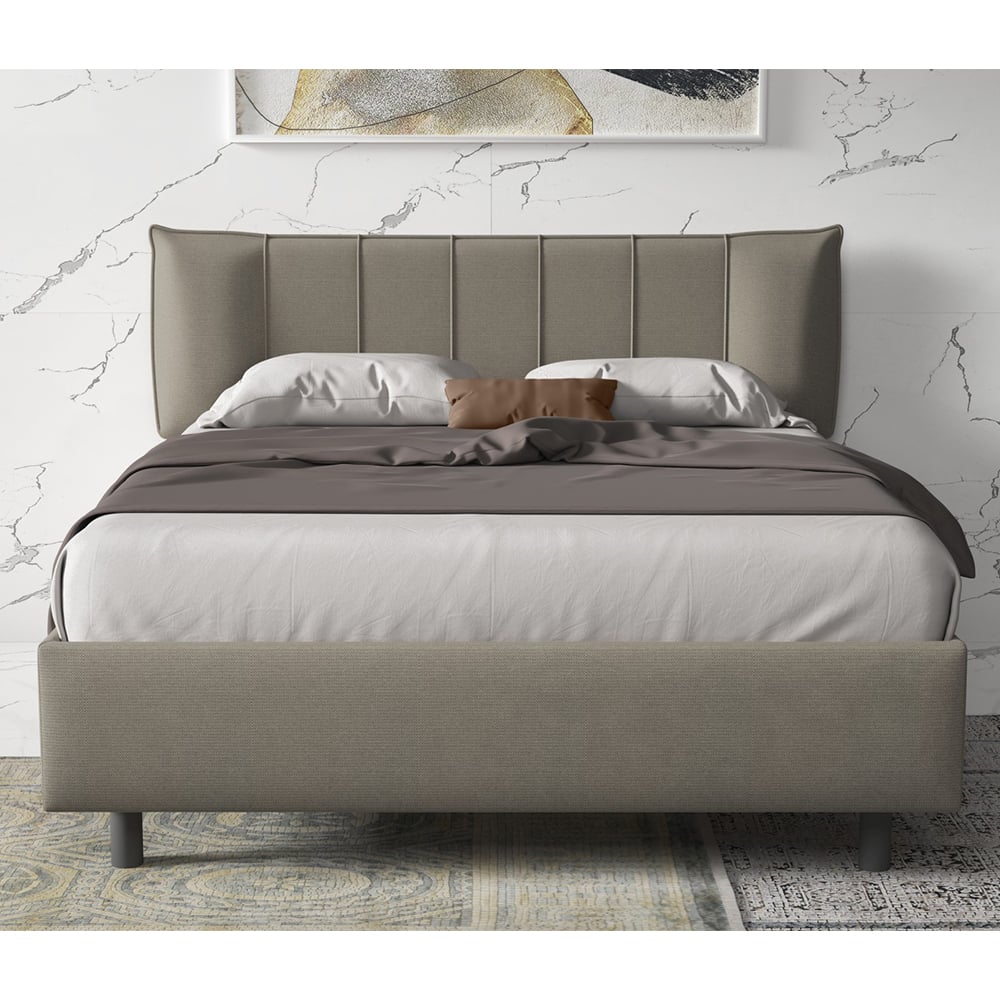 Hugo Fabric King Size Bed In Dove