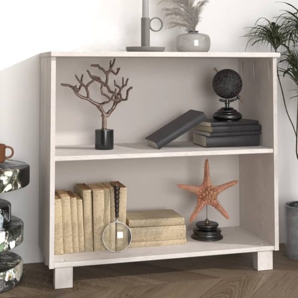 Hull Wooden Bookcase With 2 Shelf In White | Bed Sava