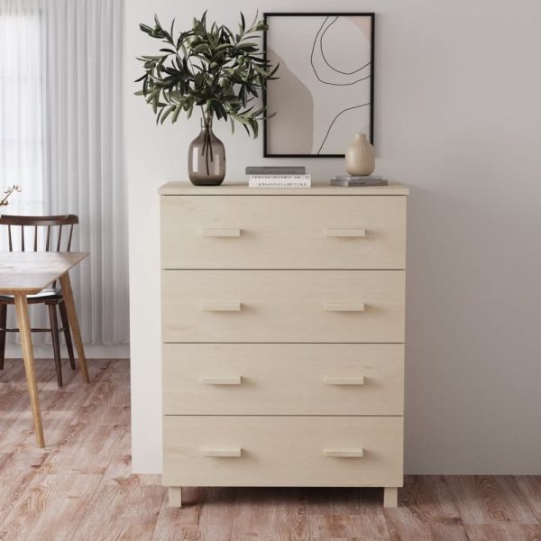 Hull Wooden Chest Of 4 Drawers In Brown | Bed Sava