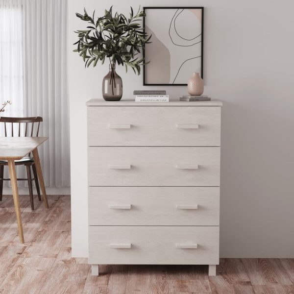 Hull Wooden Chest Of 4 Drawers In White | Bed Sava