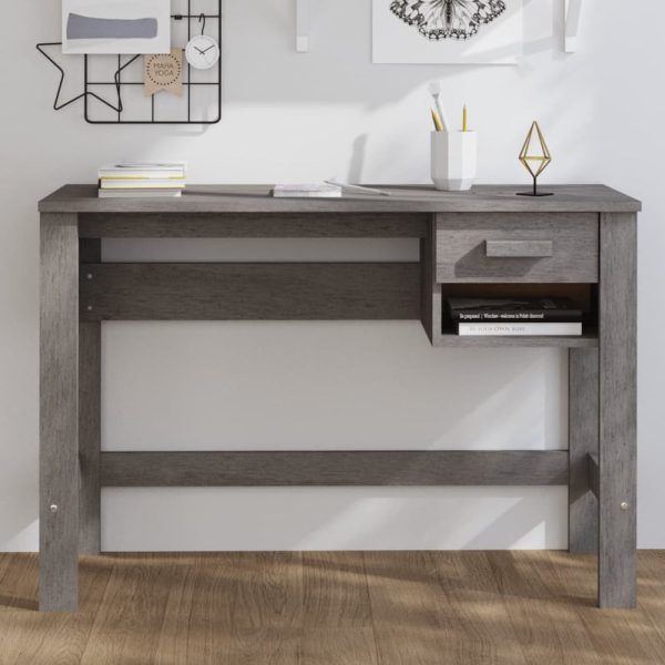 Hull Wooden Laptop Desk With 1 Drawer In Light Grey | Bed Sava