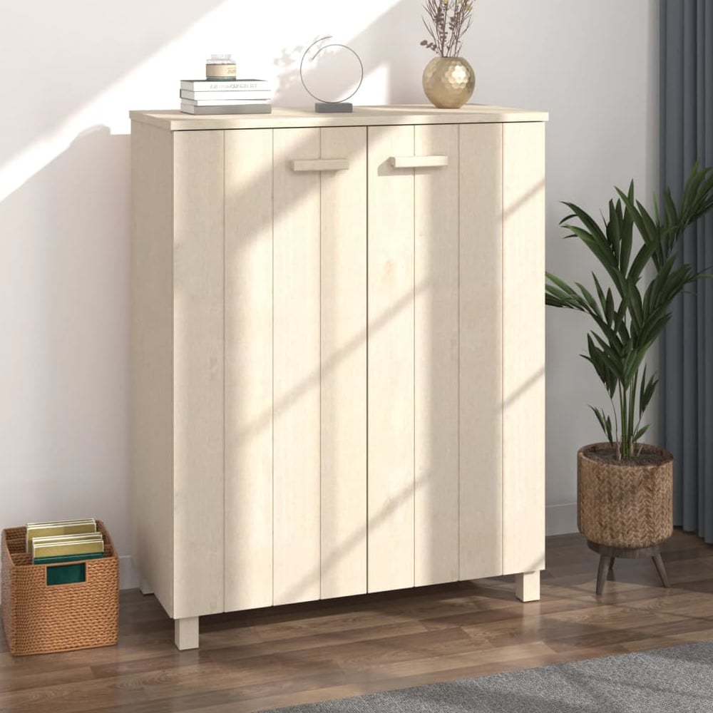 Hull Wooden Shoe Storage Cabinet 2 Doors In Brown