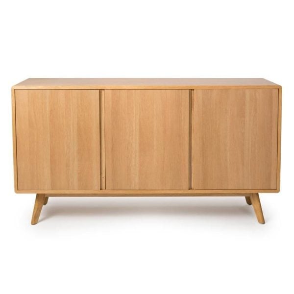 Hvar Wooden Storage Cabinet With 3 Doors In Oak | Bed Sava