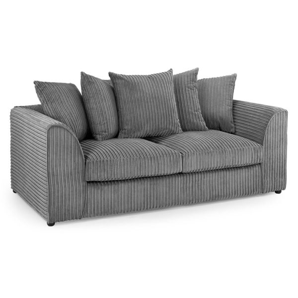 Hyeres Fabric 3 Seater Sofa In Grey | Bed Sava