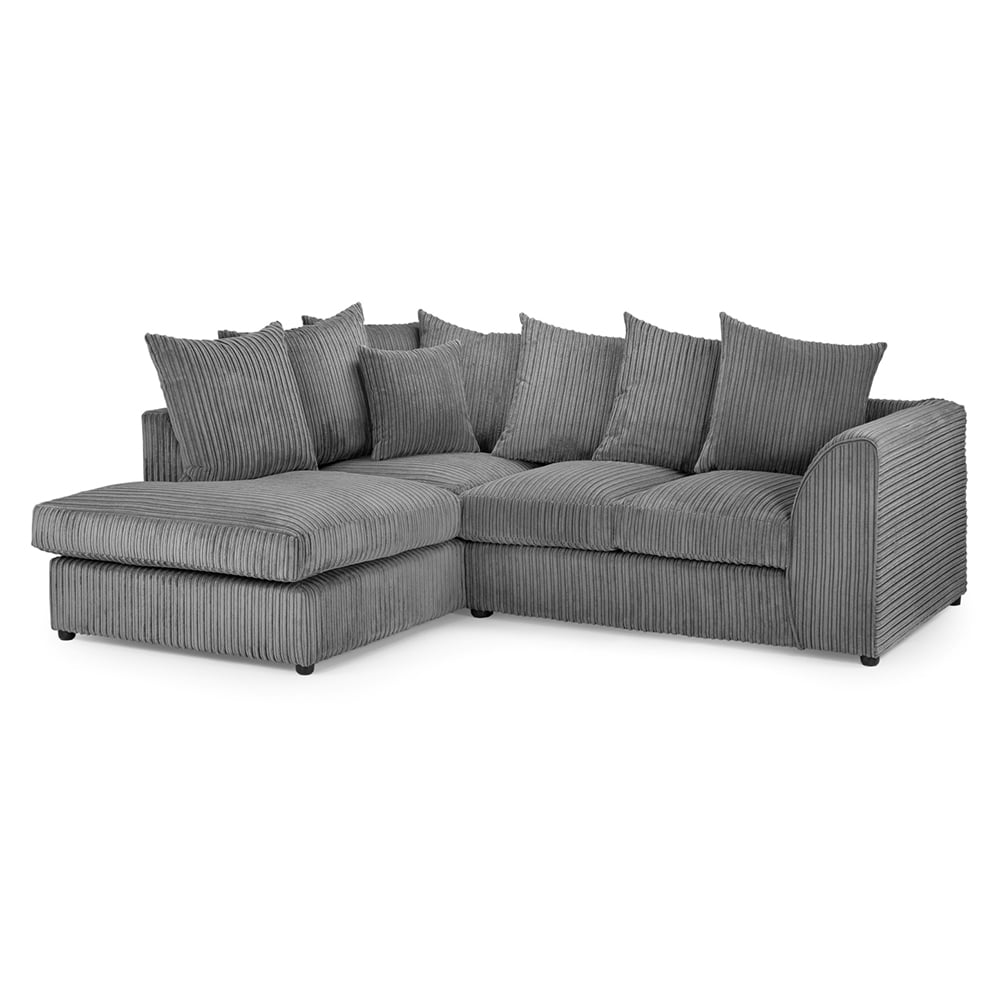 Hyeres Fabric Left Hand Corner Sofa In Grey