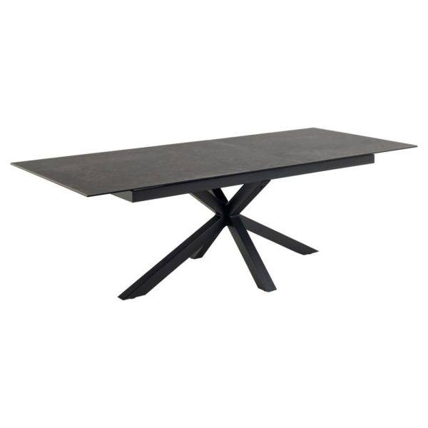 Hyeres Large Ceramic Extending Dining Table In Black Fairbanks | Bed Sava