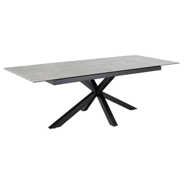 Hyeres Large Ceramic Extending Dining Table In Grey Anista | Bed Sava