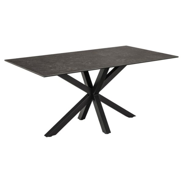 Hyeres Medium Ceramic Dining Table In Black Fairbanks | Bed Sava
