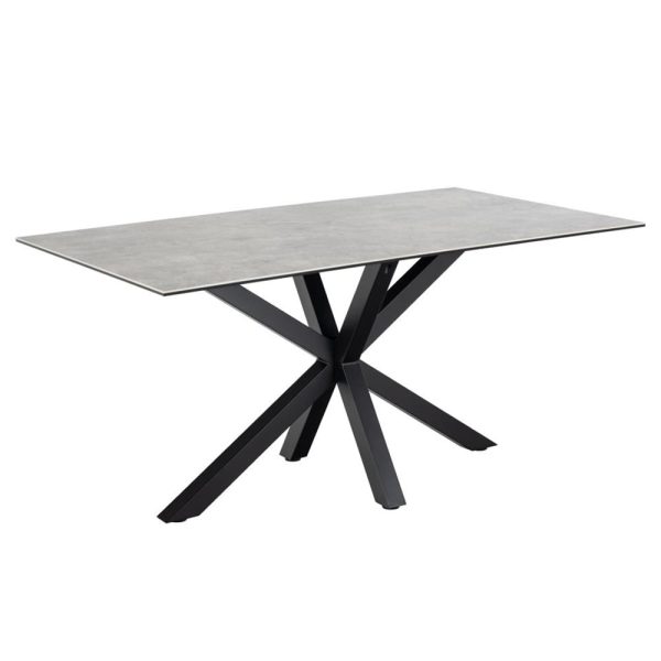Hyeres Medium Ceramic Dining Table In Grey Anista | Bed Sava