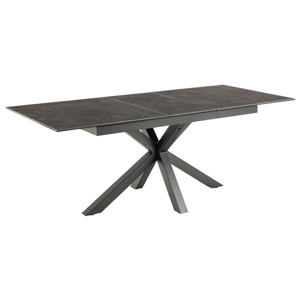 Hyeres Small Ceramic Extending Dining Table In Black Fairbanks
