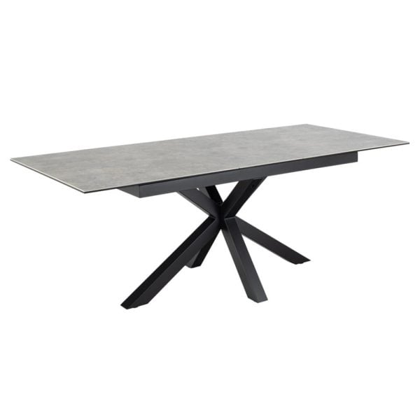 Hyeres Small Ceramic Extending Dining Table In Grey Anista | Bed Sava