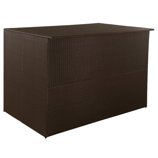 Ijaya Poly Rattan Garden Storage Box In Brown