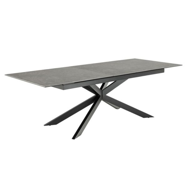 Imperia Large Ceramic Extending Dining Table In Black Fairbanks | Bed Sava