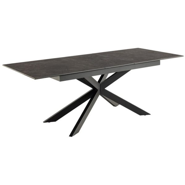 Imperia Small Ceramic Extending Dining Table In Black Fairbanks | Bed Sava
