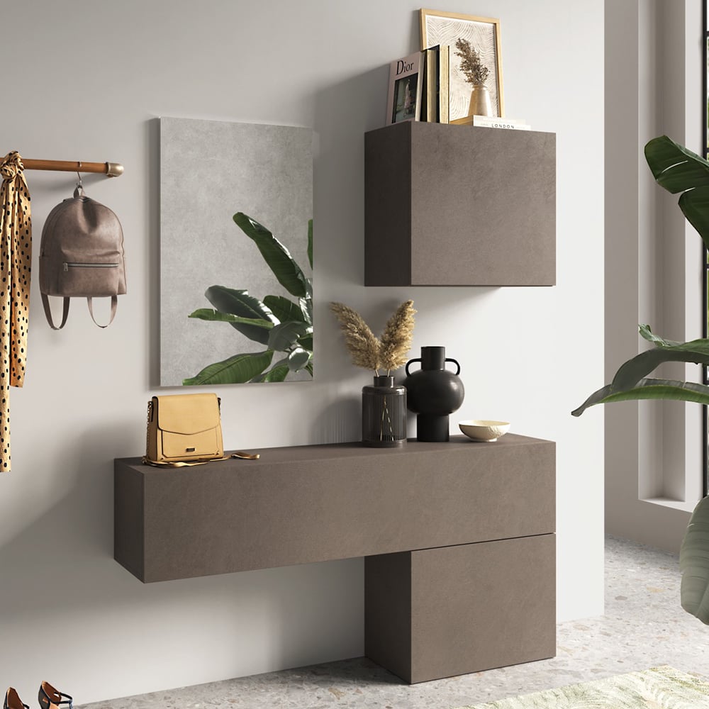 Infinite Wooden Hallway Furniture Set In Bronze
