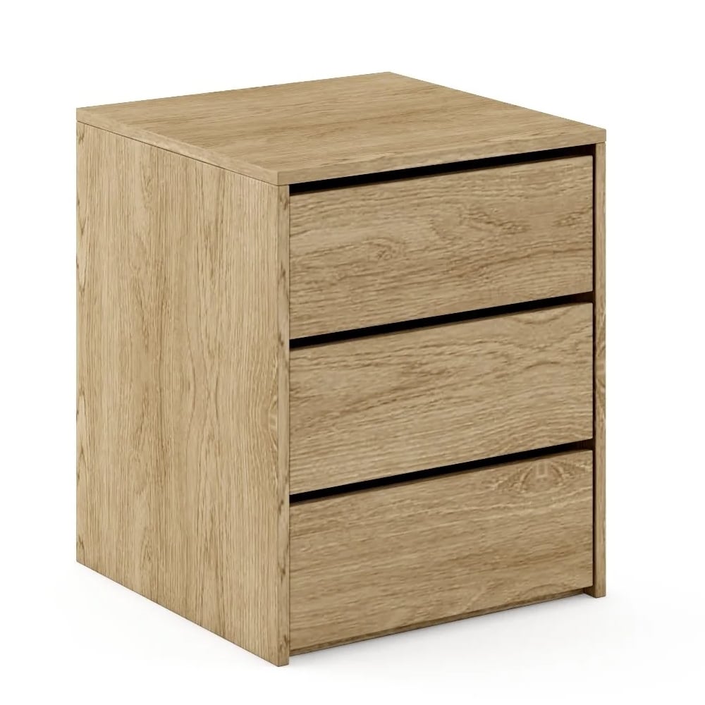 Ionia Wooden Chest of 3 Drawers In Shetland Oak
