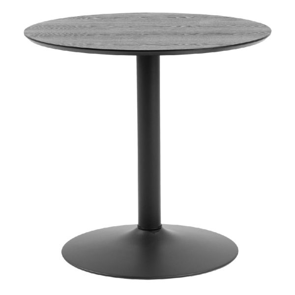 Ionia Wooden Coffee Table Round In Black Ash | Bed Sava
