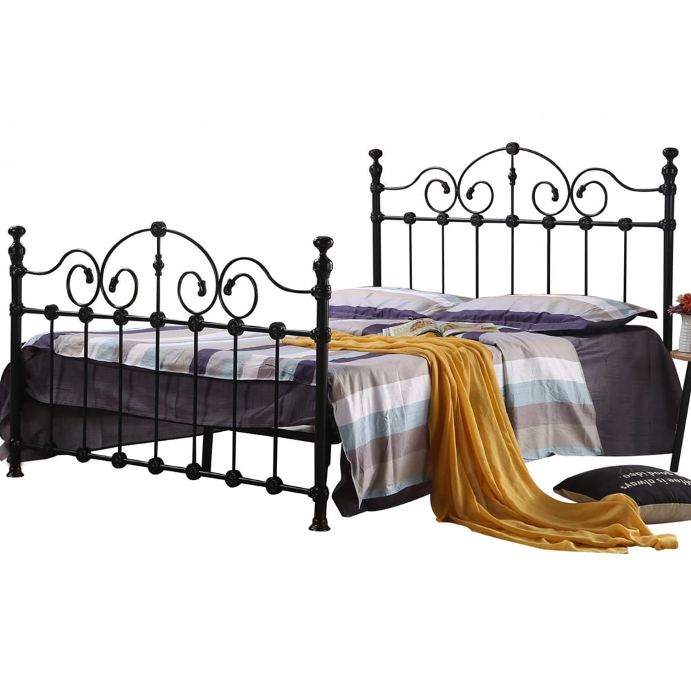 Irvine Metal King Size Bed In Black