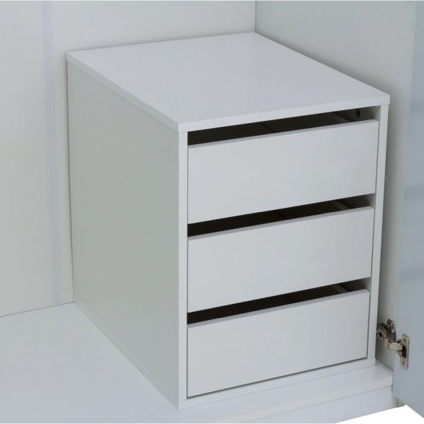 Italian Wooden Chest Of 3 Drawers In Matt White | Bed Sava