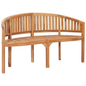 Ivan Banana Shape Garden Seating Bench Medium In Natural | Bed Sava