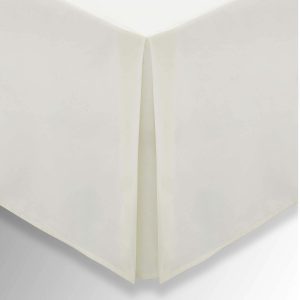 Helena Springfield Plain Dye 5050 Percale Double Valance Ivory | Bed Sava