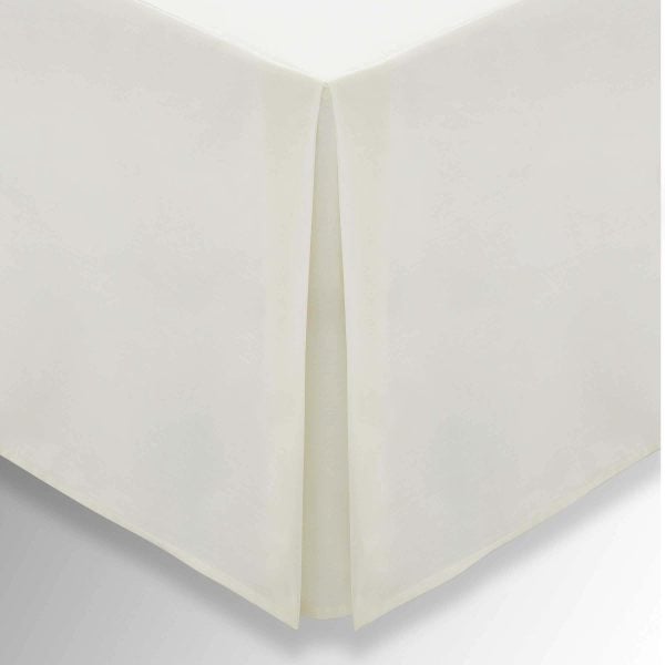Helena Springfield Plain Dye 5050 Percale Double Valance Ivory | Bed Sava
