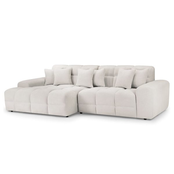 Jackson Fabric Left Hand Corner Sofa In Beige | Bed Sava