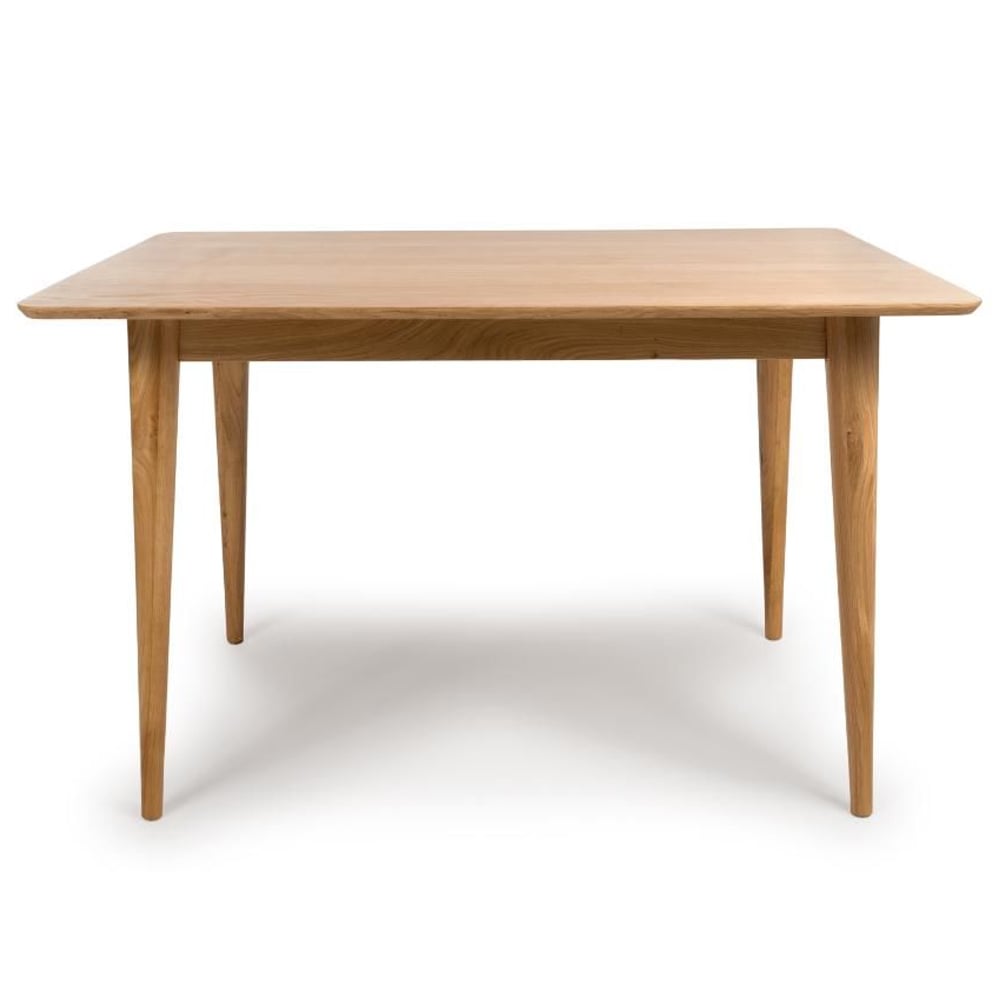 Javion 120cm Wooden Rectangular Dining Table In Natural Oak