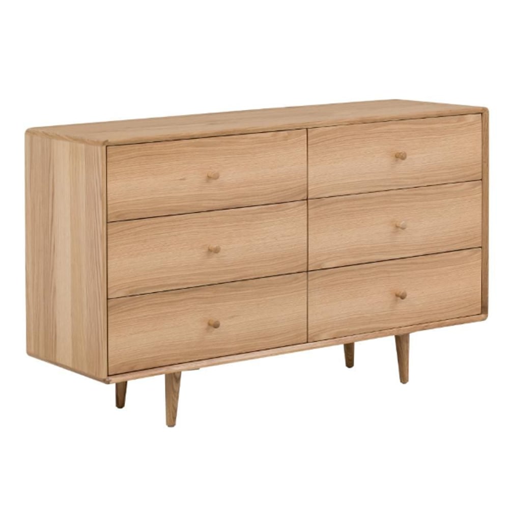 Javion Wooden Chest Of 6 Drawers In Natural Oak