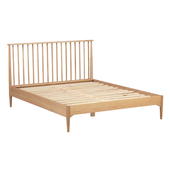Javion Wooden Double Bed In Natural Oak