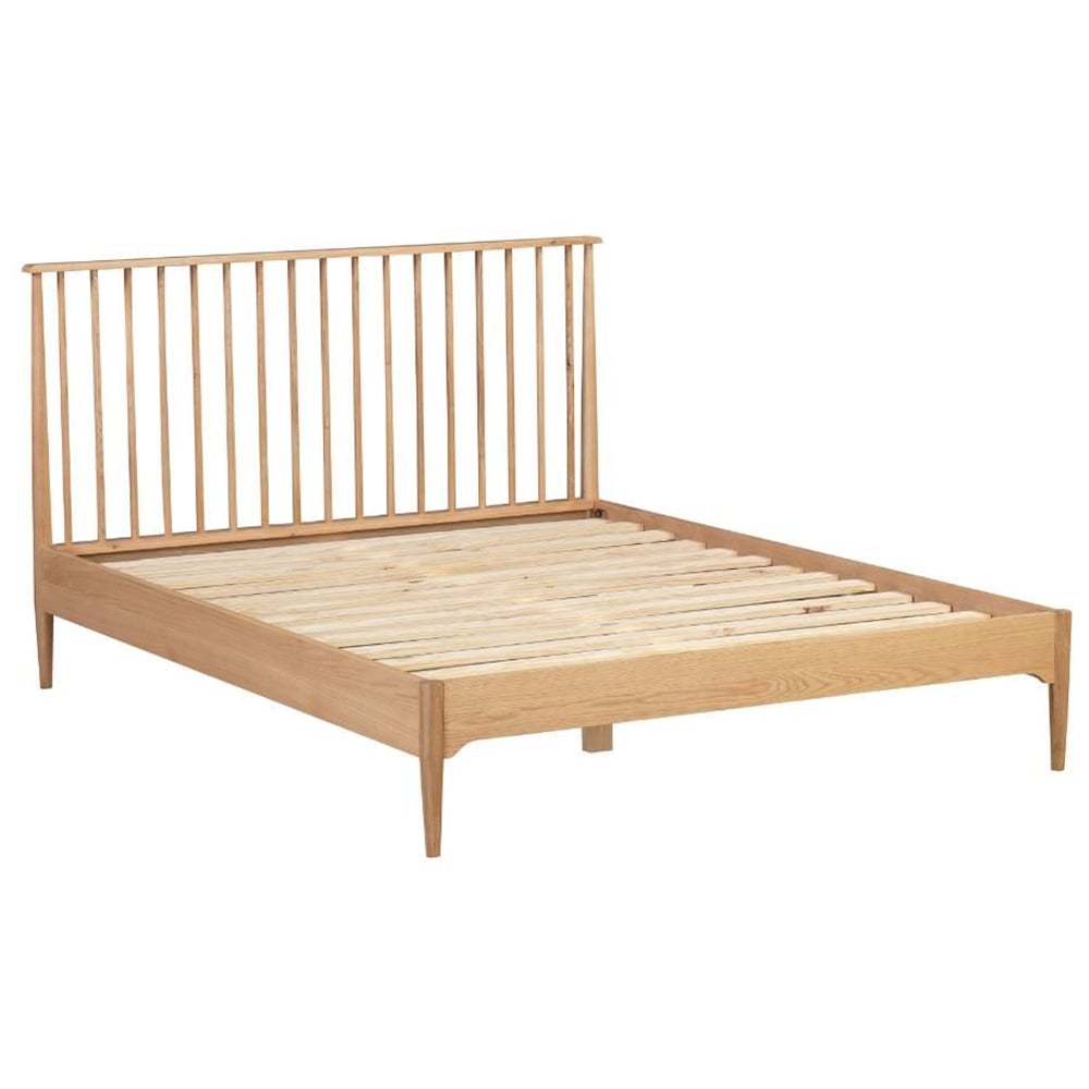Javion Wooden King Size Bed In Natural Oak