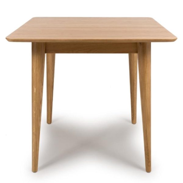 Javion Wooden Square Dining Table In Natural Oak | Bed Sava