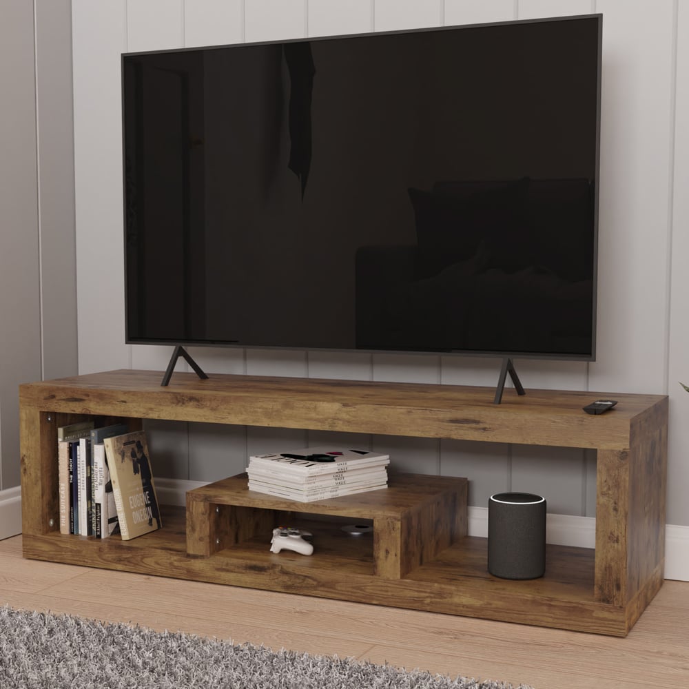 Jawcraig Wooden TV Stand In Brown