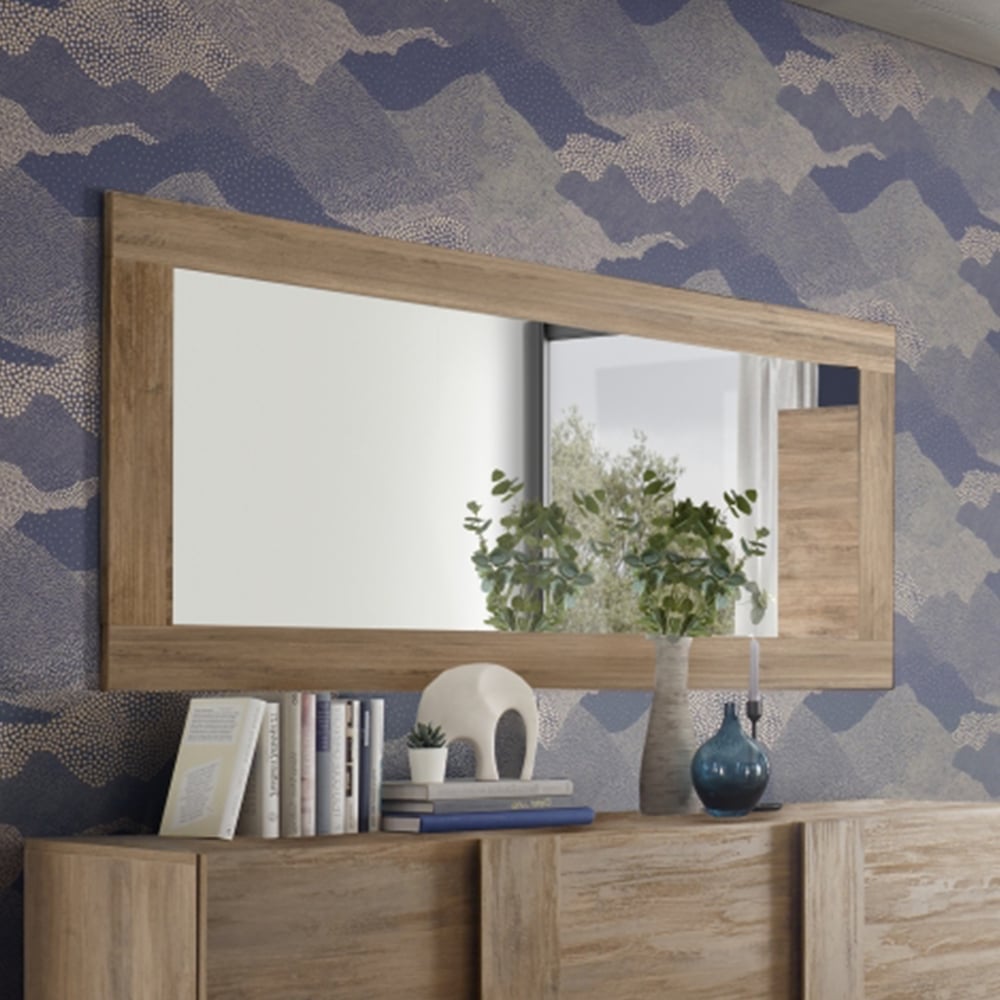 Jining Bedroom Wall Mirror In Mercure Wooden Frame