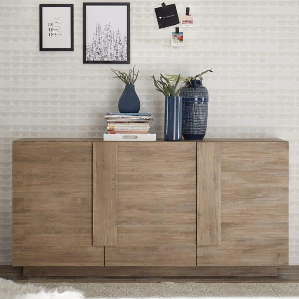 Jining Wooden Sideboard With 3 Doors In Mercure | Bed Sava