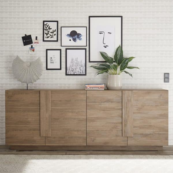 Jining Wooden Sideboard With 4 Doors In Mercure | Bed Sava