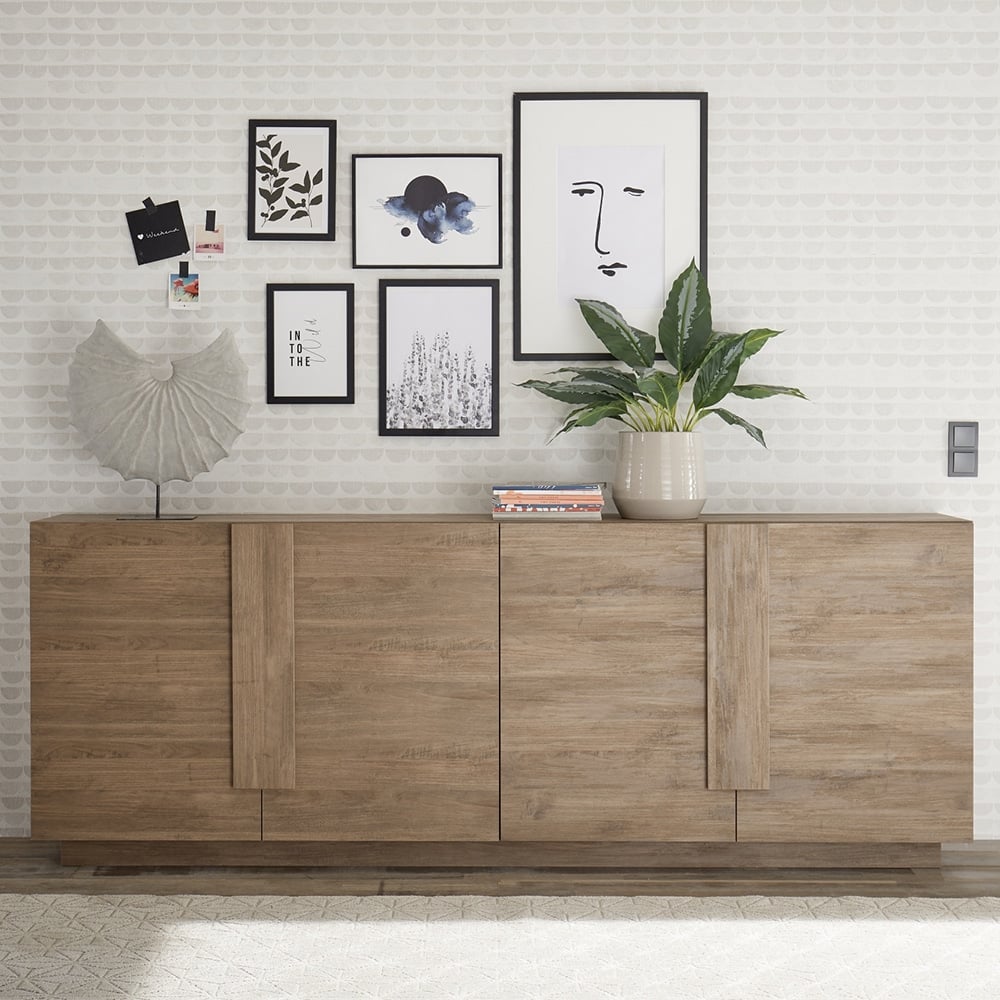 Jining Wooden Sideboard With 4 Doors In Mercure
