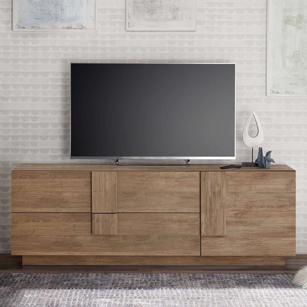 Jining Wooden TV Stand With 1 Door 2 Drawers In Mercure