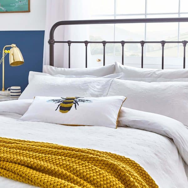 Joules Botanical Bee Single Duvet Cover Chalk | Bed Sava