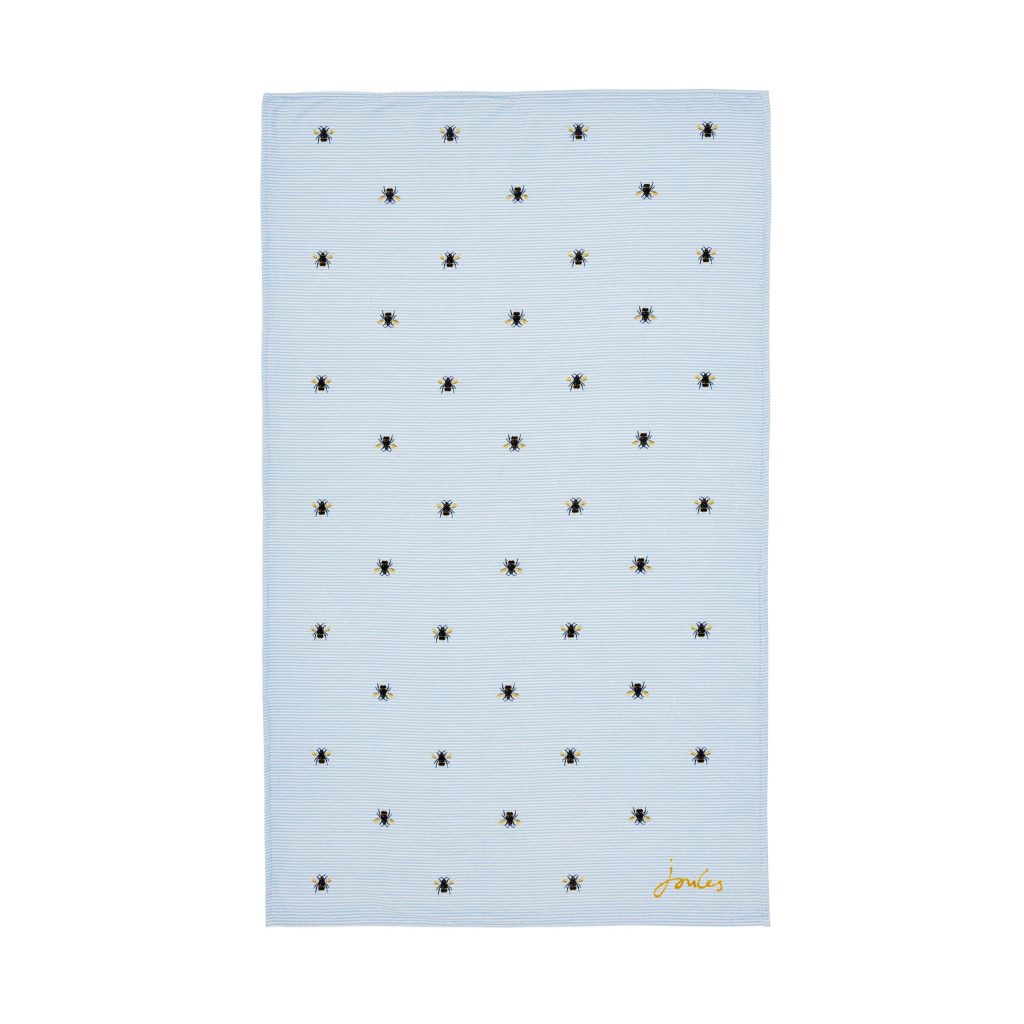 Joules Botanical Bee Beach Towel, Blue