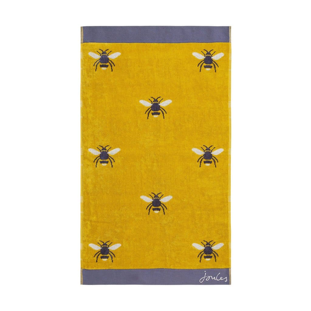 Joules Botanical Bee Hand Towel, Gold