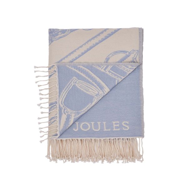 Joules Bridle Throw Blue | Bed Sava