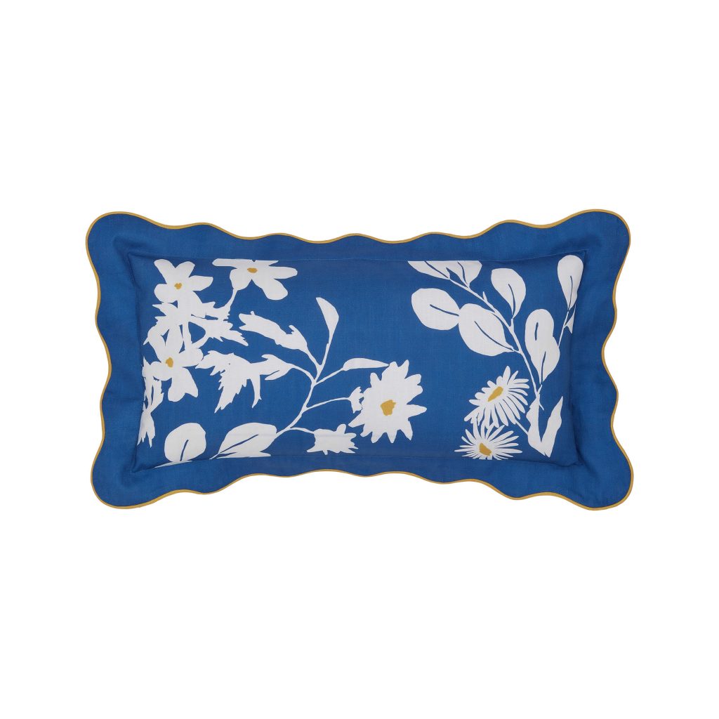 Joules Dawn Chorus Birds Cushion 30cm x 60cm, Blue