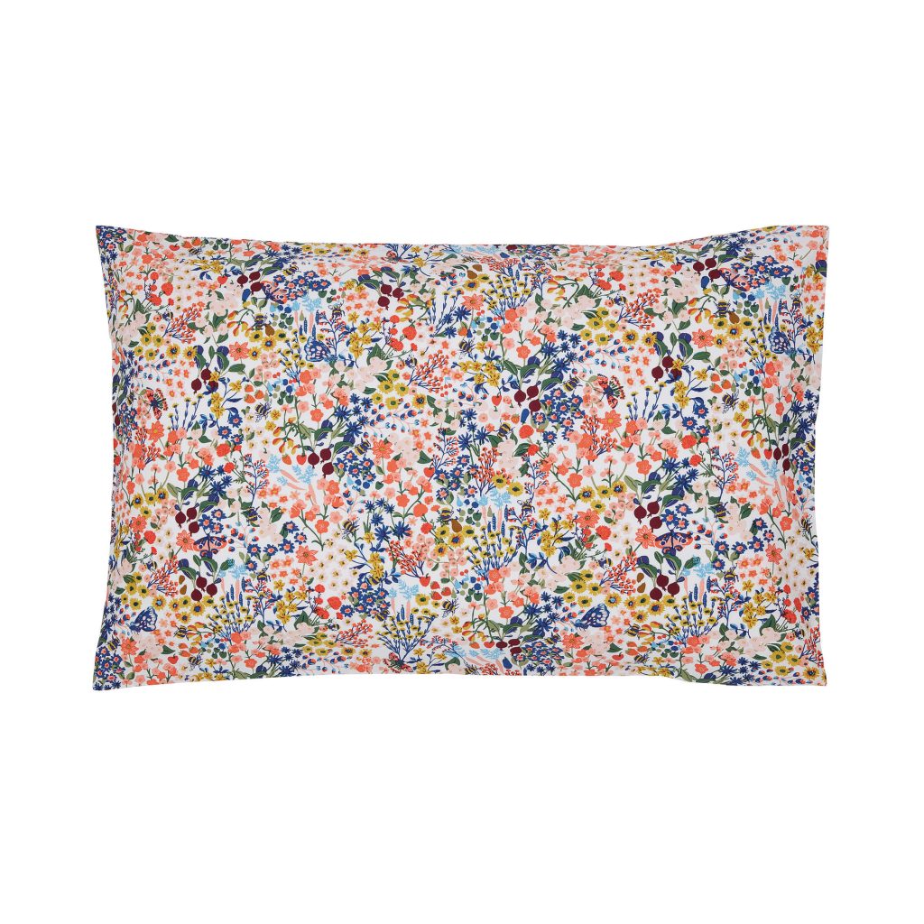 Joules Dawn Chorus Birds Pair of Standard Pillowcases, Multi