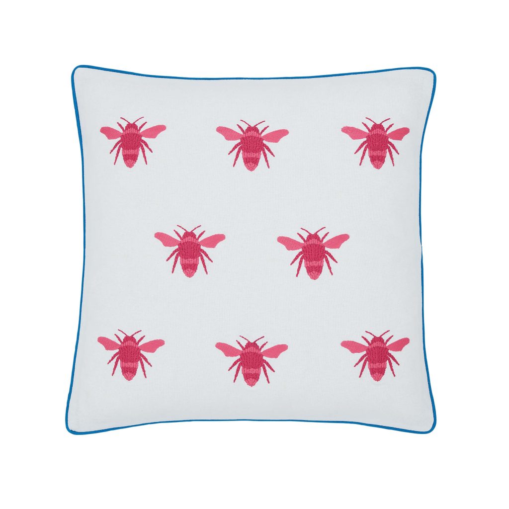 Joules Homegrown Remedy Cushion 45cm x 45cm, Blue